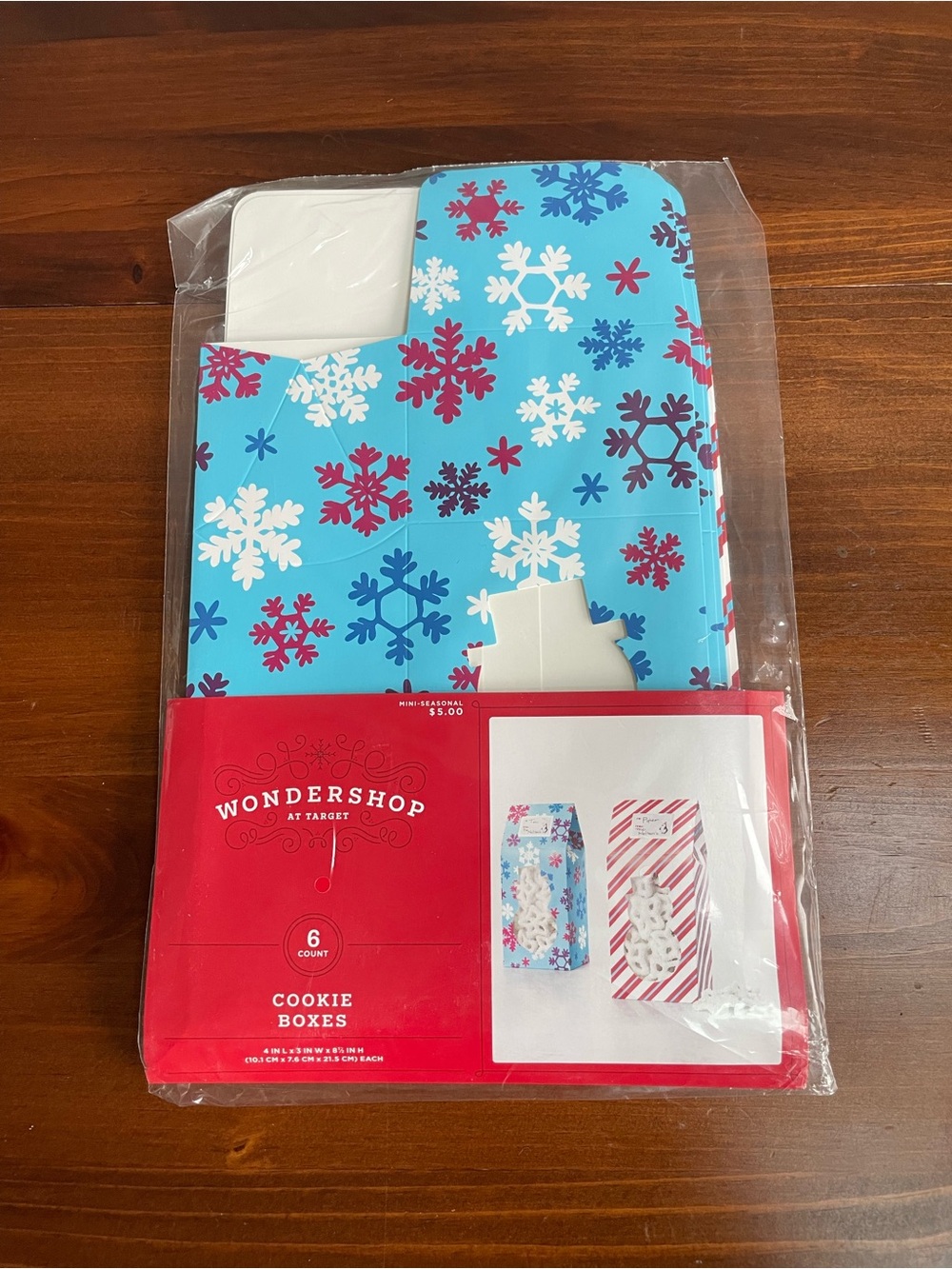 New Wondershop Blue Snowflake Cookie Boxes - Pack of 6